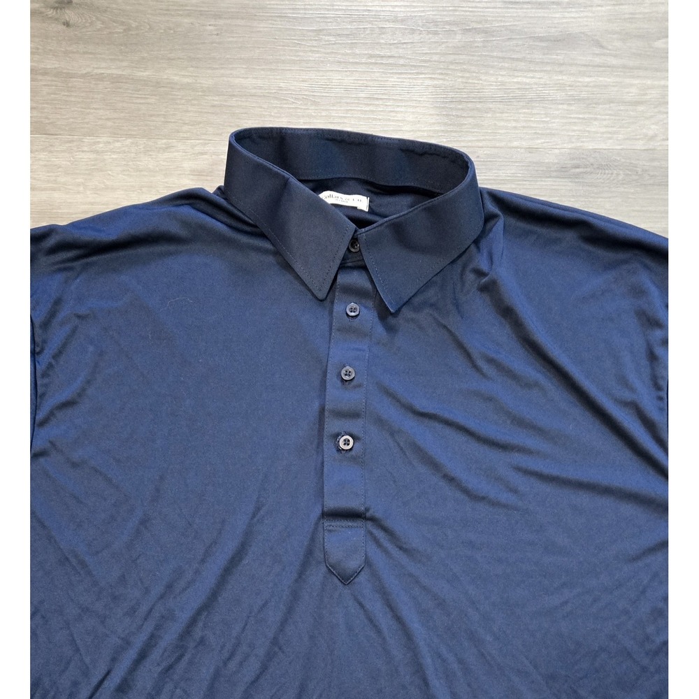 Collars and Co Dress Collar Polo Men's 3XL Blue Short Sleeve Shirt Performance - Picture 4 of 12